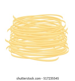 pasta on white background, ribbon, strap
