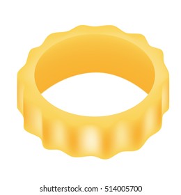 pasta on white background, ring