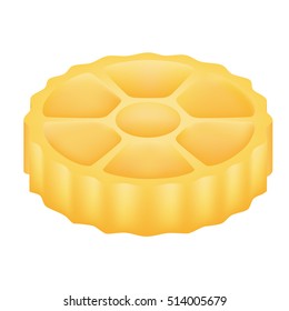 pasta on white background, wheel