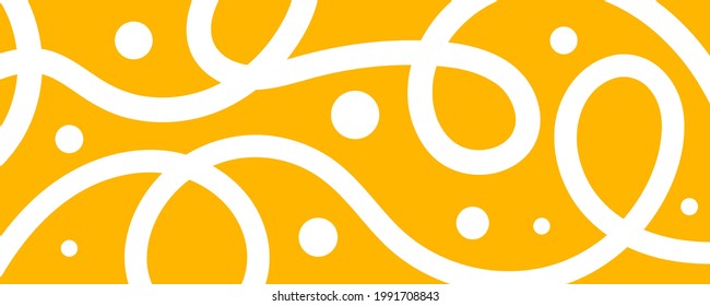 Pasta pattern. Abstract noodle texture. Hand drawn pasta background. Element of menu. Vector illustration