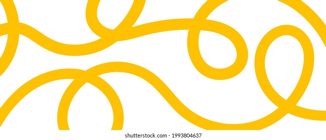 Pasta pattern. Spaghetti abstract background. Noodle packaging element.