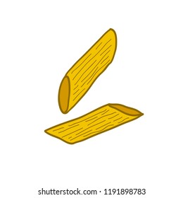 Pasta Penne Doodle Icon Stock Vector (Royalty Free) 1191898783 ...