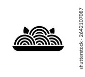 pasta plate icon vector design template simple and clean