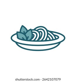 pasta plate icon vector design template simple and clean