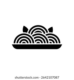 pasta plate icon vector design template simple and clean