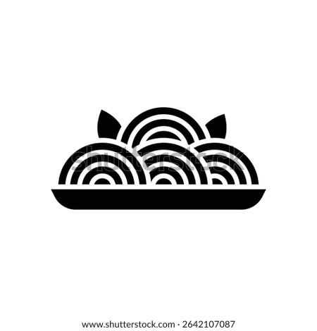 pasta plate icon vector design template simple and clean