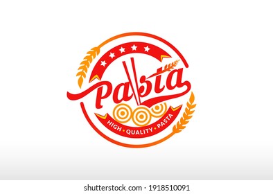 Pasta Restaurant Logo Design. Logos are vector based built in Illustrator software. They are fully editable and scale able without losing resolution. Improve your visibility and get professional logo