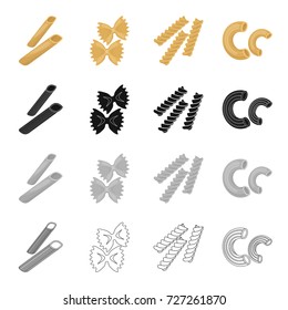 Pasta, sale, production and other web icon in cartoon style.Bakery, food, shop icons in set collection.