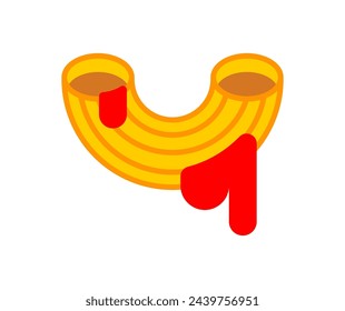 pasta with sauce sign isolated. food icon