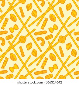 Pasta seamless pattern. Vector eps 10.