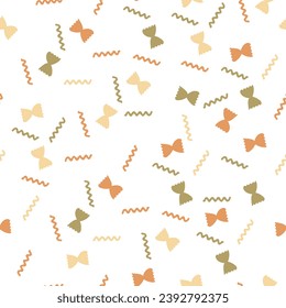 Pasta. Seamless vector pattern. It can be used for wrapping paper, wallpaper.