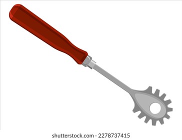 Ilustración realista del servidor Pasta. Diseño vectorial de cocina. Aislado en blanco.