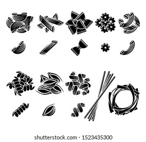 Pasta set. Collection icon pasta. Vector