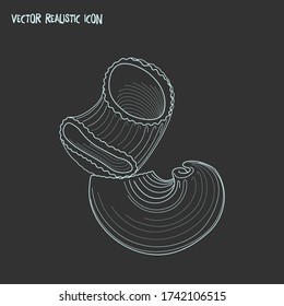 Element auf der Linie für das Symbol Pasta. Vector Illustration von pasta Form Icon Linie isoliert auf sauberem Hintergrund für Ihr Web Mobile App Logo Design.