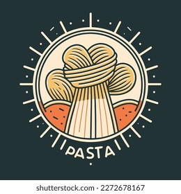 Teigwaren. Einfaches Symbol. Vektorgrafik.