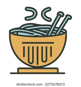 Pasta. Simple Icon. Vector Illustration.