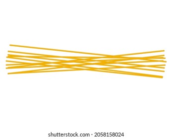 Pasta spagetti. Ilustración de caricatura de pasta italiana aislada de fondo blanco.