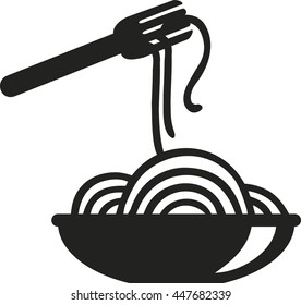 Pasta Spaghetti with fork