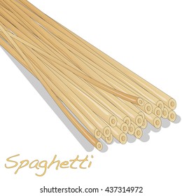 Pasta. Spaghetti vector illustration isolated
