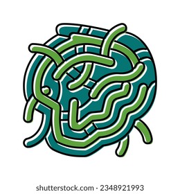 pasta spinach color icon vector. pasta spinach sign. isolated symbol illustration