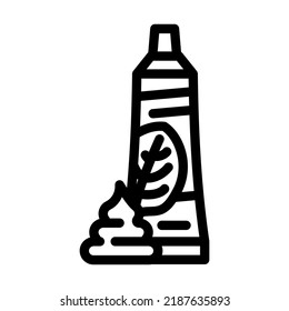 pasta spinach line icon vector. pasta spinach sign. isolated contour symbol black illustration