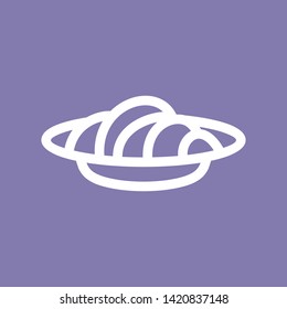 Pasta. Sweet icon dishes. Food cafes and restaurants. Symbol.