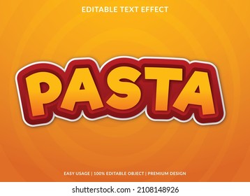 diseño de la plantilla del logotipo del efecto de texto de pasta con fondo de estilo audaz y abstracto