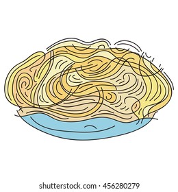 Pasta. Vector illustration.