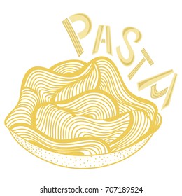 Pasta. Vector illustration.