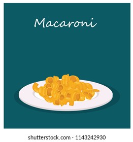 pasta, vector illustration, macaroni