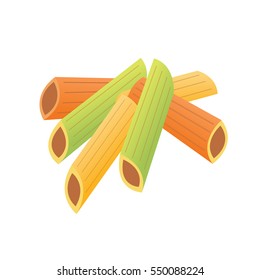 pasta vector isolated illustration. macaroni food ingredient