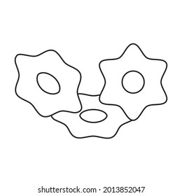 Pasta vector outline icon. Vector illustration spaghetti on white background. Isolated outline illustration icon of pasta.