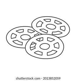 Pasta vector outline icon. Vector illustration spaghetti on white background. Isolated outline illustration icon of pasta.