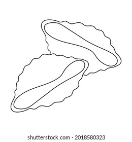 Pasta vector outline icon. Vector illustration spaghetti on white background. Isolated outline illustration icon of pasta.