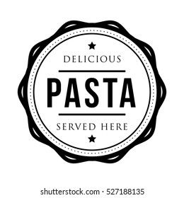 Pasta Vintage Stamp Logo