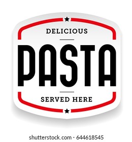 Pasta Vintage Stamp Logo Sticker Vector