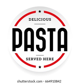 Pasta vintage stamp sticker