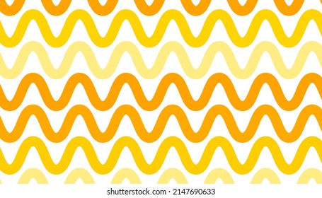 Pasta yellow abstract banner with wavy lines. Macaroni flat background. Pasta curly pattern. Vector illustration