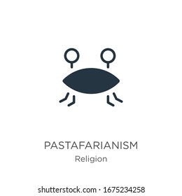 Pastafarianism icon vector. Trendy flat pastafarianism icon from religion collection isolated on white background. Vector illustration can be used for web and mobile graphic design, logo, eps10