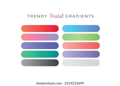 pastal gradient trending  vector pack is a great way to add a touch of trendy pastel color to your designs.