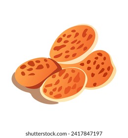 Paste von buntem Set. Dieses lebendige Bild zeigt die Zutaten für das Lieblingsgericht in einem einzigartigen Cartoon-Design auf sauberem weißem Hintergrund. Vektorgrafik.