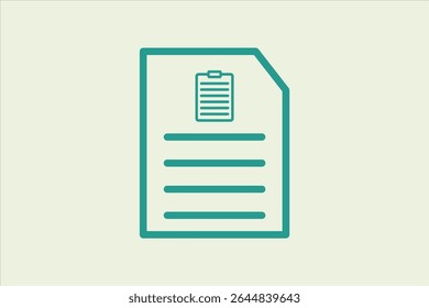 Paste Document icon. icon related to UI elements. suitable for web site, app, user interfaces,element, printable etc. line icon style. simple vector design editable