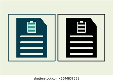 Paste Document icon. icon related to UI elements. suitable for web site, app, user interfaces,element, printable etc. solid icon style. simple vector design editable
