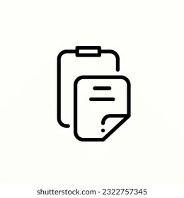paste file icon, isolated icon in light background, perfect for website, blog, logo, graphic design, social media, UI, mobile app