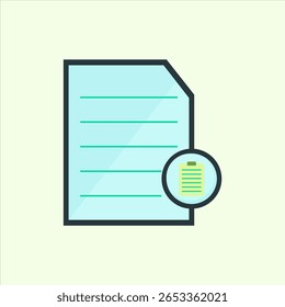 Ícone do arquivo de colagem. ícone relacionado aos elementos de design. adequado para o site, aplicativo, interfaces do usuário, elemento, imprimível etc. estilo de ícone plano. design de vetor simples editável