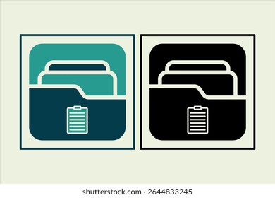 Paste Folder icon. icon related to UI elements. suitable for web site, app, user interfaces,element, printable etc. solid icon style. simple vector design editable