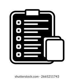 Colar Ícone De Glifo Ícone De Mini Ilustração. Use Para Conceitos Modernos, Impressão, Ui, Kit Ux, Desenvolvimento De Web E Aplicativos. Vetor Relacionado A Escritório, Educação, Exame E Muito Mais