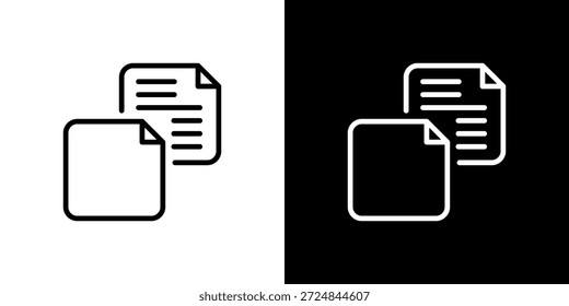 Icono de pegado en blanco y negro