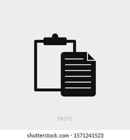 Paste icon. New trendy paste vector illustration symbol.