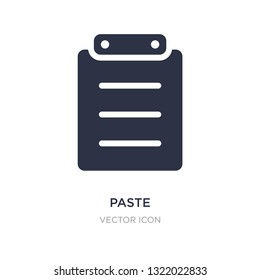 paste icon on white background. Simple element illustration from Content concept. paste sign icon symbol design.